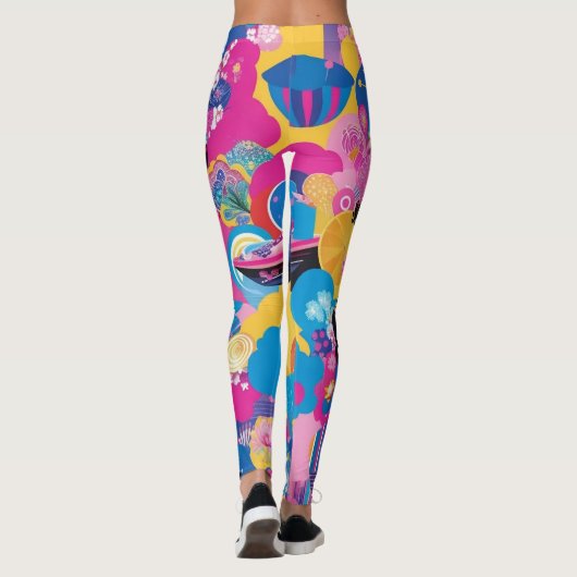 原宿柄 レギンス (裏面)