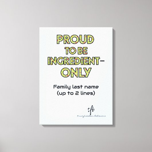 原料のみの家庭 キャンバスプリント (正面)