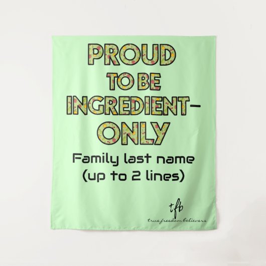 原料のみの家庭 タペストリー (正面)