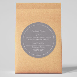 原料リスト素朴製品ラベル・ステッカー ラウンドシール