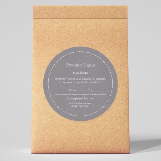 原料リスト素朴製品ラベル・ステッカー ラウンドシール