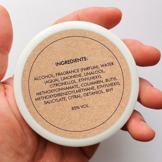 原料製品ラベルのシール ラウンドシール