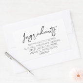 原料製品ラベルのシール 長方形シール (封筒)