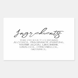 原料製品ラベルのシール 長方形シール