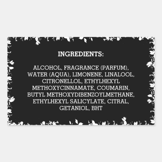 原料製品ラベル天然葉製品パターン 長方形シール (正面)
