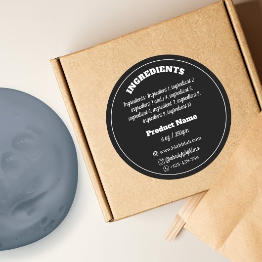 原料製品ラベル・ステッカー ラウンドシール