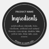 原料製品ラベル |、モダンステッシンプルカー ラウンドシール (正面)