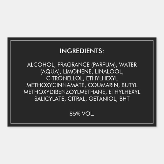 原料製品ラベル 長方形シール (正面)