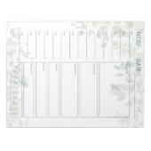 原日プランナーユーカリ水彩40ページ ノートパッド (正面)