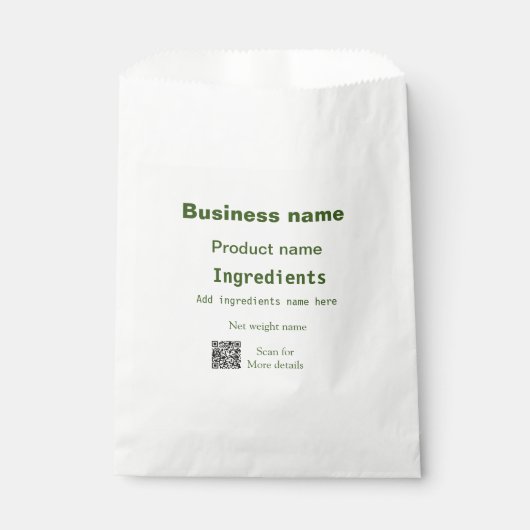 原材料を追加 製品名 重さをスキャン QR 詳細 フェイバーバッグ (正面)