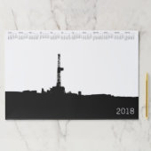 原油の掘削装置および12か月のカレンダー ペーパーパッド (インサイチュ)