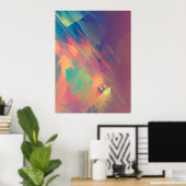 原点 – 考え抽象芸術絵画のプリント ポスター (ホームオフィス)