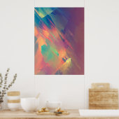 原点 – 考え抽象芸術絵画のプリント ポスター (キッチン)