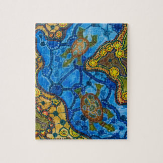 原生にカメの絵を描くこと ジグソーパズル