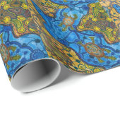 原生にカメの絵を描くこと ラッピングペーパー (ロールコーナー)