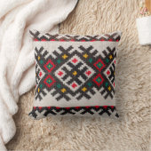 原生のリネン交差ステッチの刺繍パターン クッション (ブランケット)