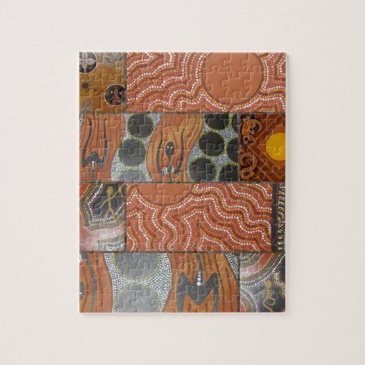 原生の主要なコラージュ.jpg ジグソーパズル (縦)