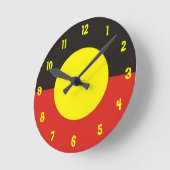 原生の旗の時計 ラウンド壁時計 (傾斜)