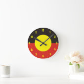 原生の旗の時計 ラウンド壁時計 (ホーム)