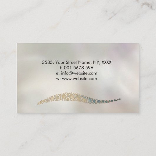 原生の点の芸術のスタイルの大理石の抽象芸術 名刺 (裏面)