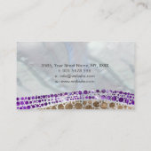 原生の点の芸術の贅沢なアメジストおよび金ゴールド 名刺 (裏面)