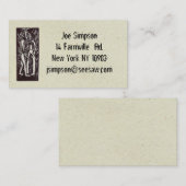 原生インク木版画の名刺 名刺 (正面/裏面)