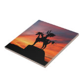 原産のアメリカインディアンおよび馬 タイル (側面)