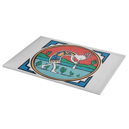 原産のアメリカインディアンのココペリ カッティングボード (角)