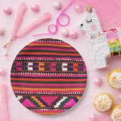 原産のアメリカインディアンのピンクの質のデザイン ペーパープレート (パーティー)