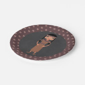 原産のアメリカインディアンの女の子の誕生会 ペーパープレート (アングル)