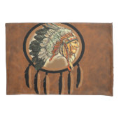 原産のアメリカインディアンの責任者 枕カバー (正面)
