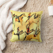 原産のアメリカインディアンの馬の西部の芸術のヴィンテージ クッション (ブランケット)