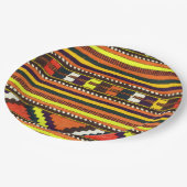 原産のアメリカインディアンの黄色いデザイン ペーパープレート (アングル)