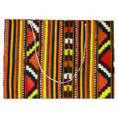 原産のアメリカインディアンの黄色いデザイン ラージペーパーバッグ (裏面)