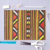 原産のアメリカインディアンの黄色いデザイン 薄葉紙 (クラフト)