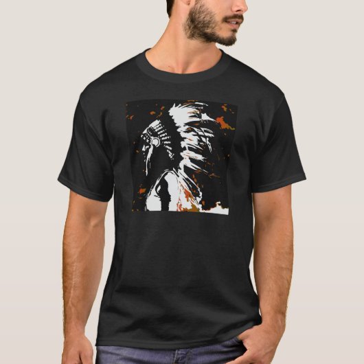 原産のアメリカインディアン Tシャツ (正面)