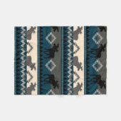 原産のアメリカヘラジカ フリースブランケット (正面(横))