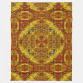 原産のショショーニ族の日曜日の精神の砂の曼荼羅の芸術 フリースブランケット (正面)