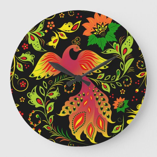 原産のロシアのなオーナメント ラージ壁時計 (正面)