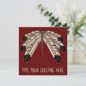 原産の招待状のパーソナライズな天然芸術カード 招待状 (スタンド正面)