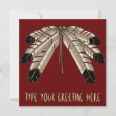 原産の招待状のパーソナライズな天然芸術カード 招待状 (正面)