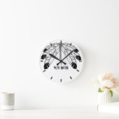 原産の時計のカスタムの最初国家の種族の柱時計 ラウンド壁時計 (ホーム)