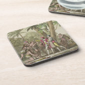 原産のAmeriを持つクリストファー・コロンブス(1451-1506年) コースター (左側)