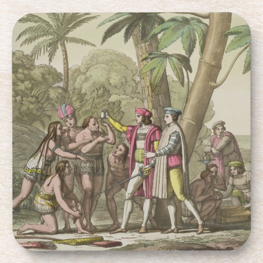 原産のAmeriを持つクリストファー・コロンブス(1451-1506年) コースター (正面)