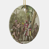 原産のAmeriを持つクリストファー・コロンブス(1451-1506年) セラミックオーナメント (右)