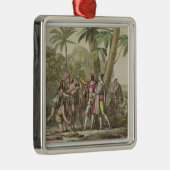 原産のAmeriを持つクリストファー・コロンブス(1451-1506年) メタルオーナメント (右)