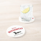 原産のMinnesotan -カスタムなメッセージ コースター (側面)
