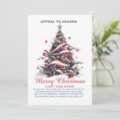 原産地記載付き愛国的なクリスマスツリーATH1 フラットカード シーズンカード (スタンド正面)