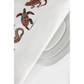 原画スタイルの部族動物 キッチンタオル