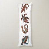 原画スタイルの部族動物 ボディピロー (裏面 (縦))